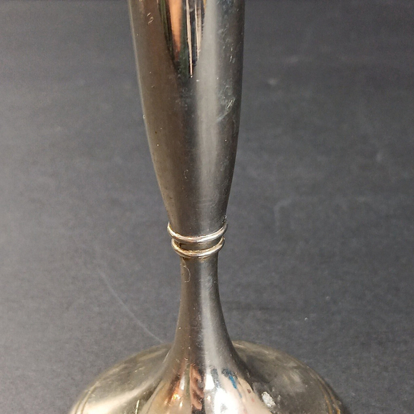 Silver Plated 7 Inch Tall Vase Uni EP SP Zinc Unpolished - Picture 6 of 7